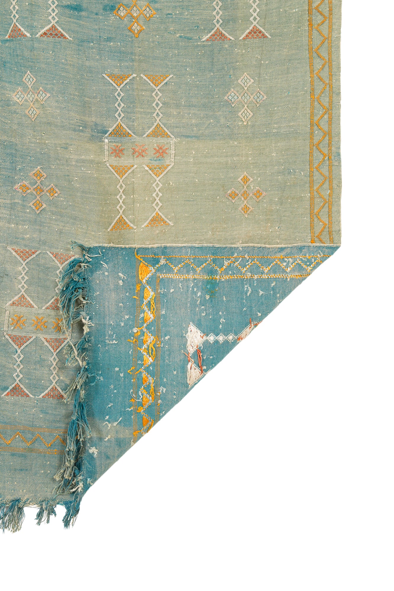 Vintage Moroccan Sabra Silk Kilim 4'10" x 2'9"