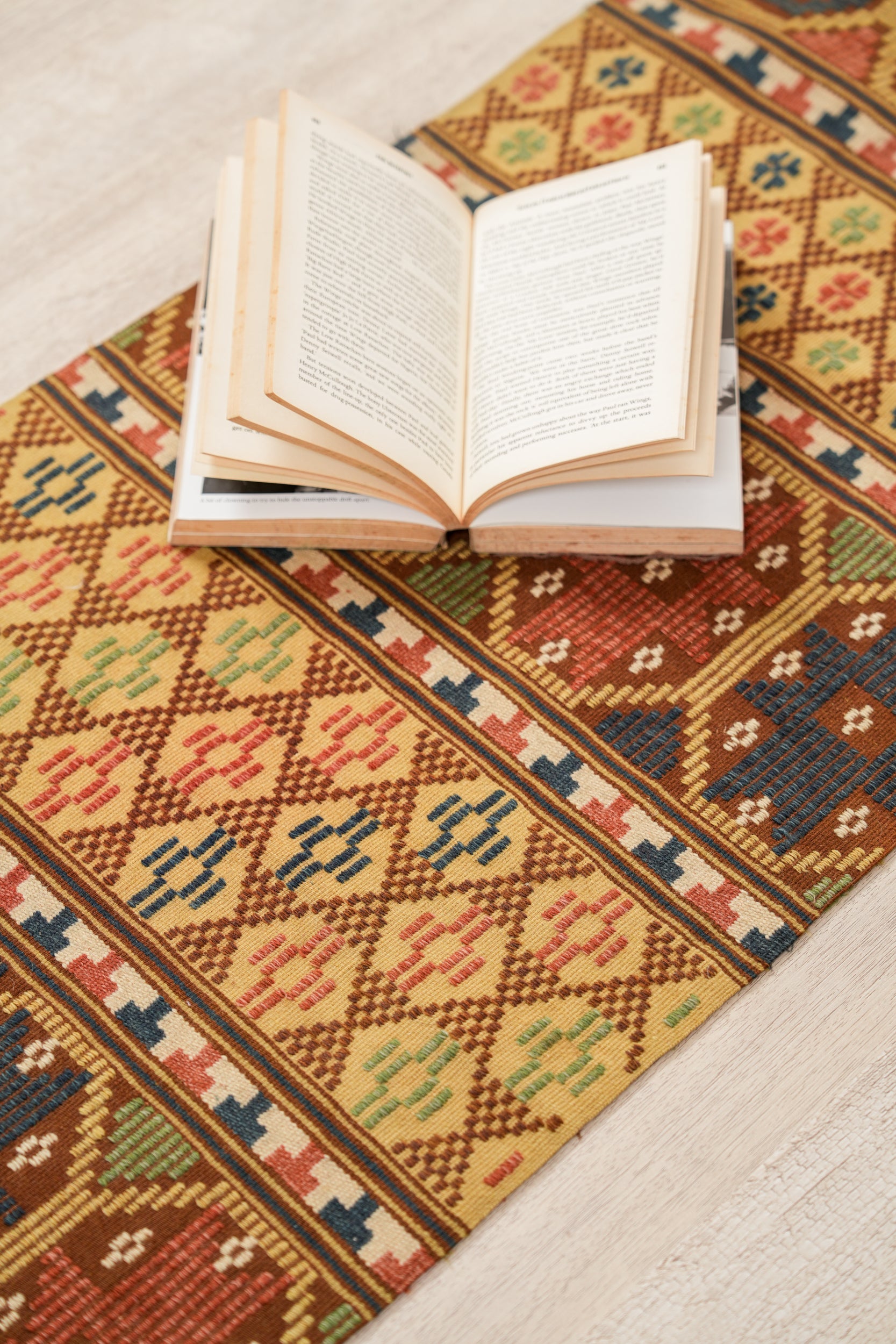Vintage Swedish Textile 5'2" X 1'7"