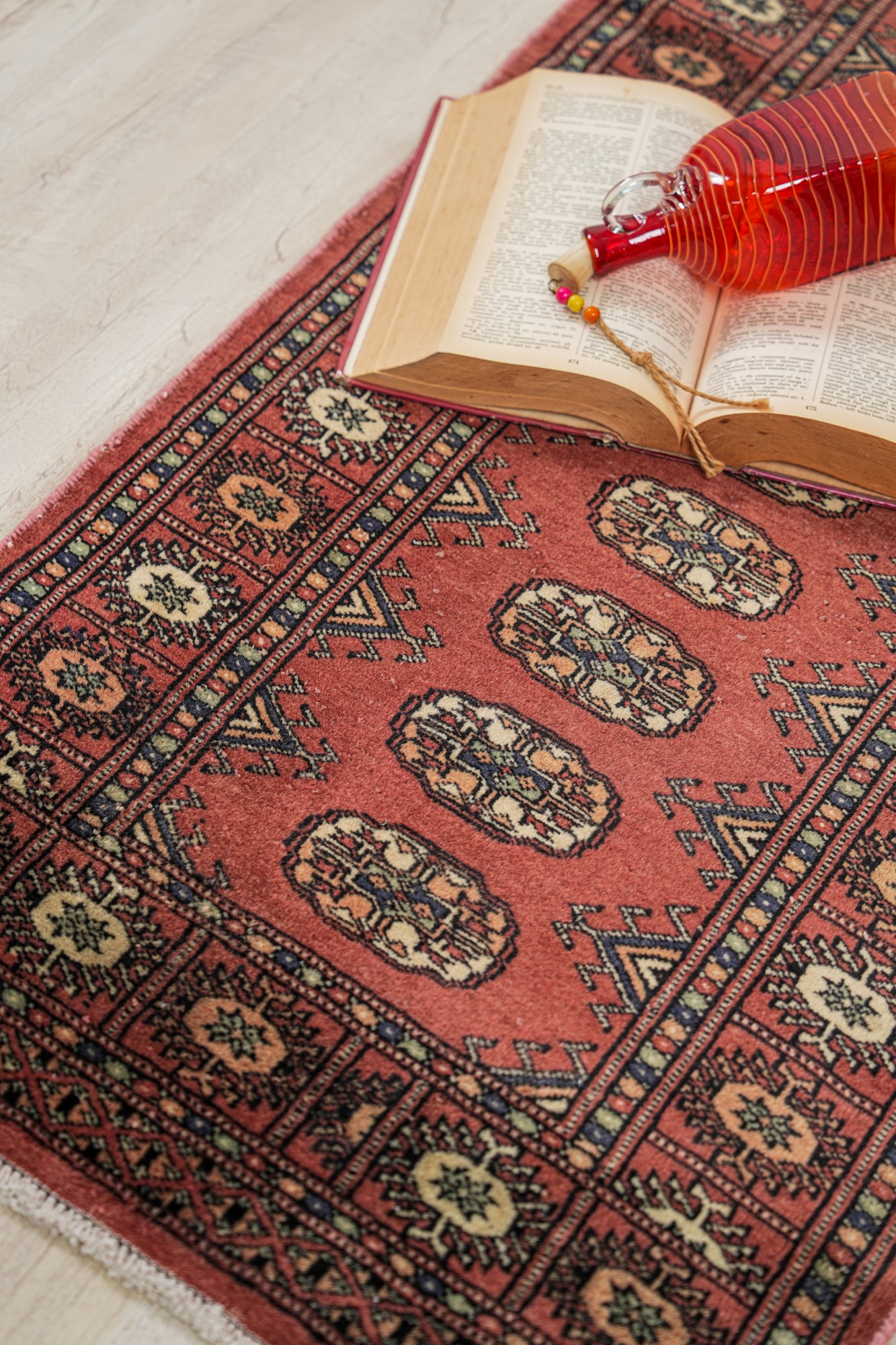 Vintage Pakistani Bokhara Rug 5'10" x 2'2"