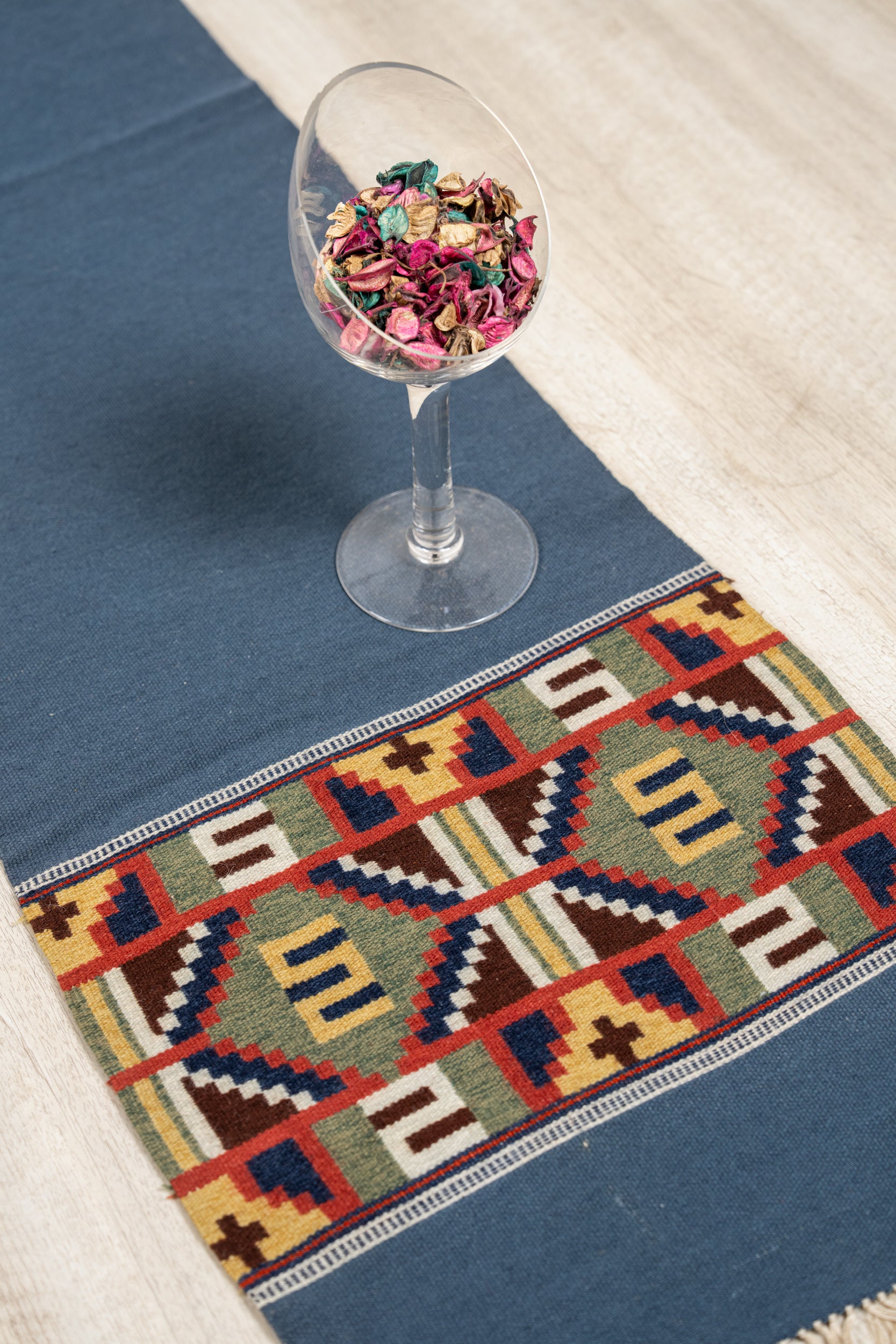 Vintage Scandinavian Table runner 5'8" x 1'4"