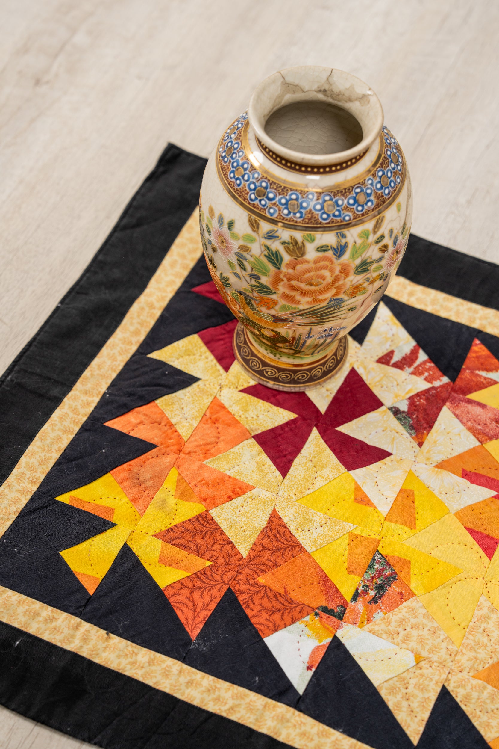 Vintage  European Textile  1'10" x 1'6"