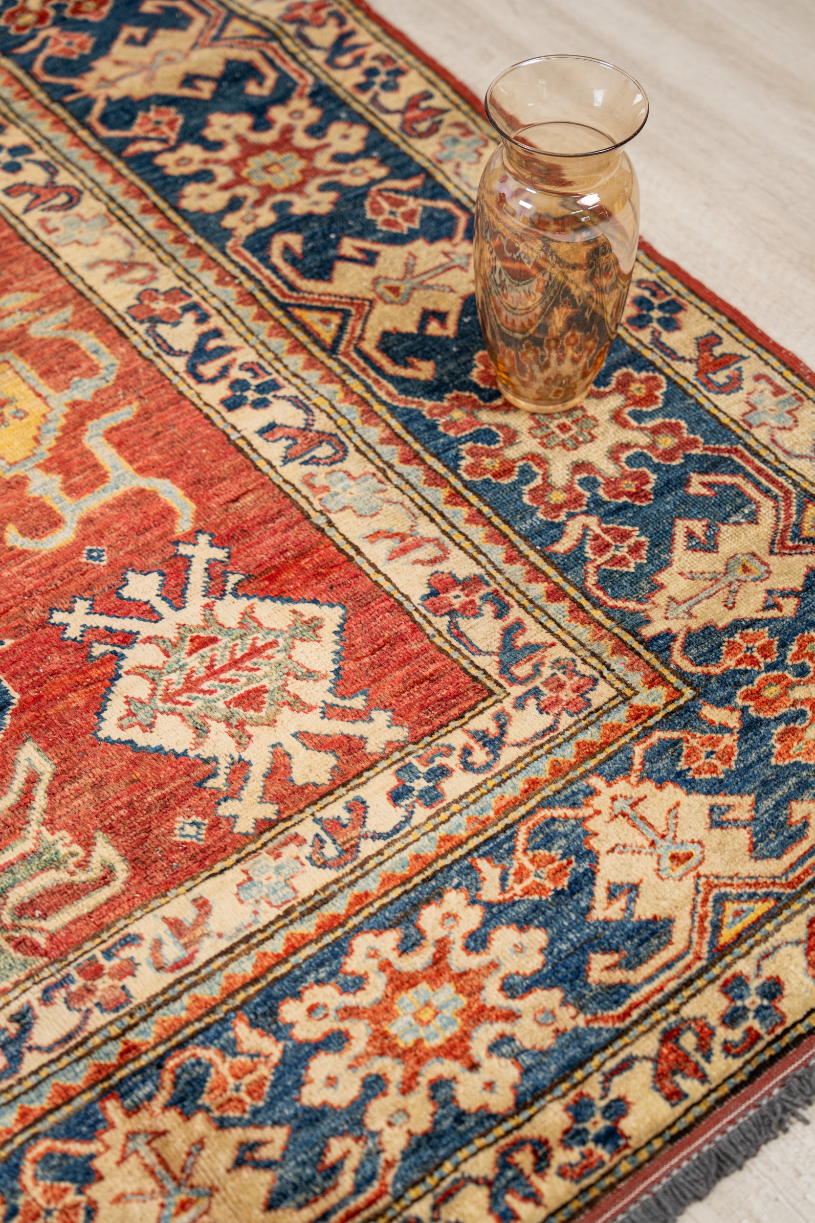 Vintage Turkmen Kazak Rug 6'7" X 5'