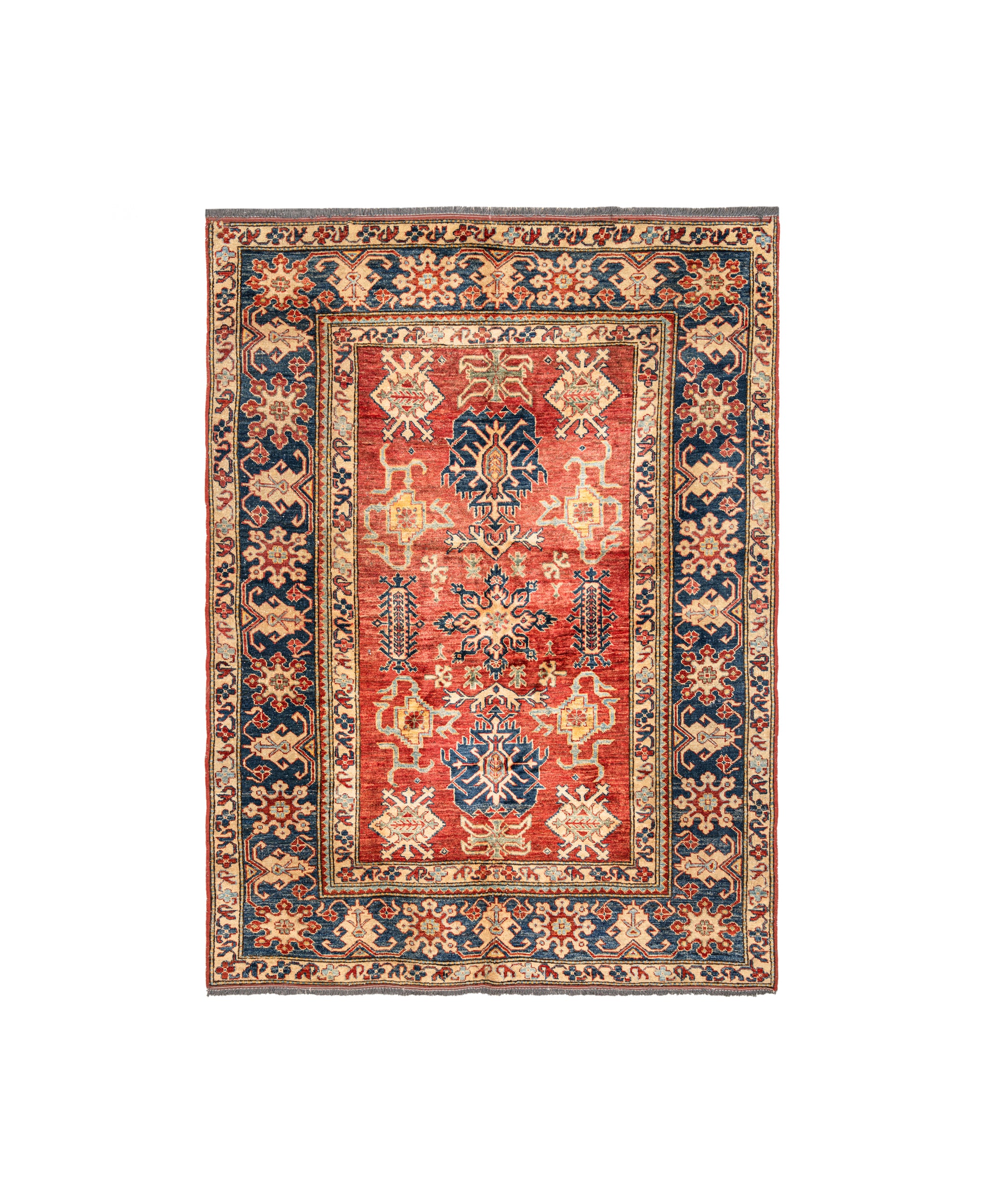 Vintage Turkmen Kazak Rug 6'7" X 5'