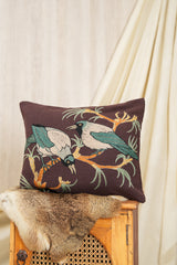 Vintage Scandinavian Embroidered Pillow Cover 1'7" x 1'4"