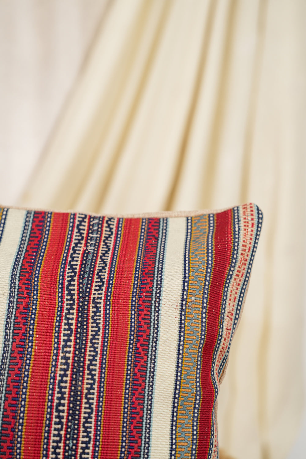 Vintage Caucasian Jajim Cushion Cover 1'4" X 1'4"