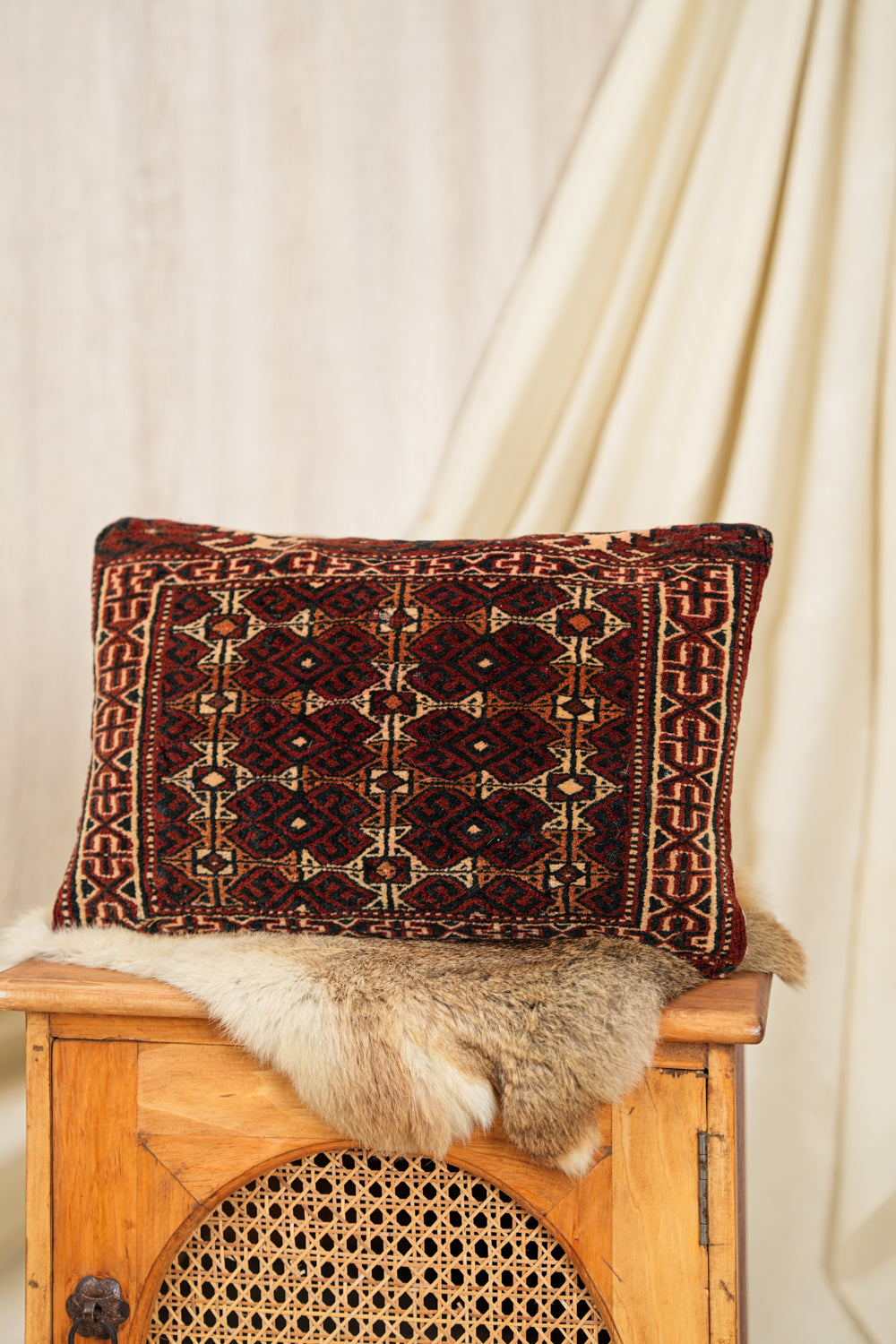 Vintage Turkmen Bag Face Cushion COVER 1'6" X 1'