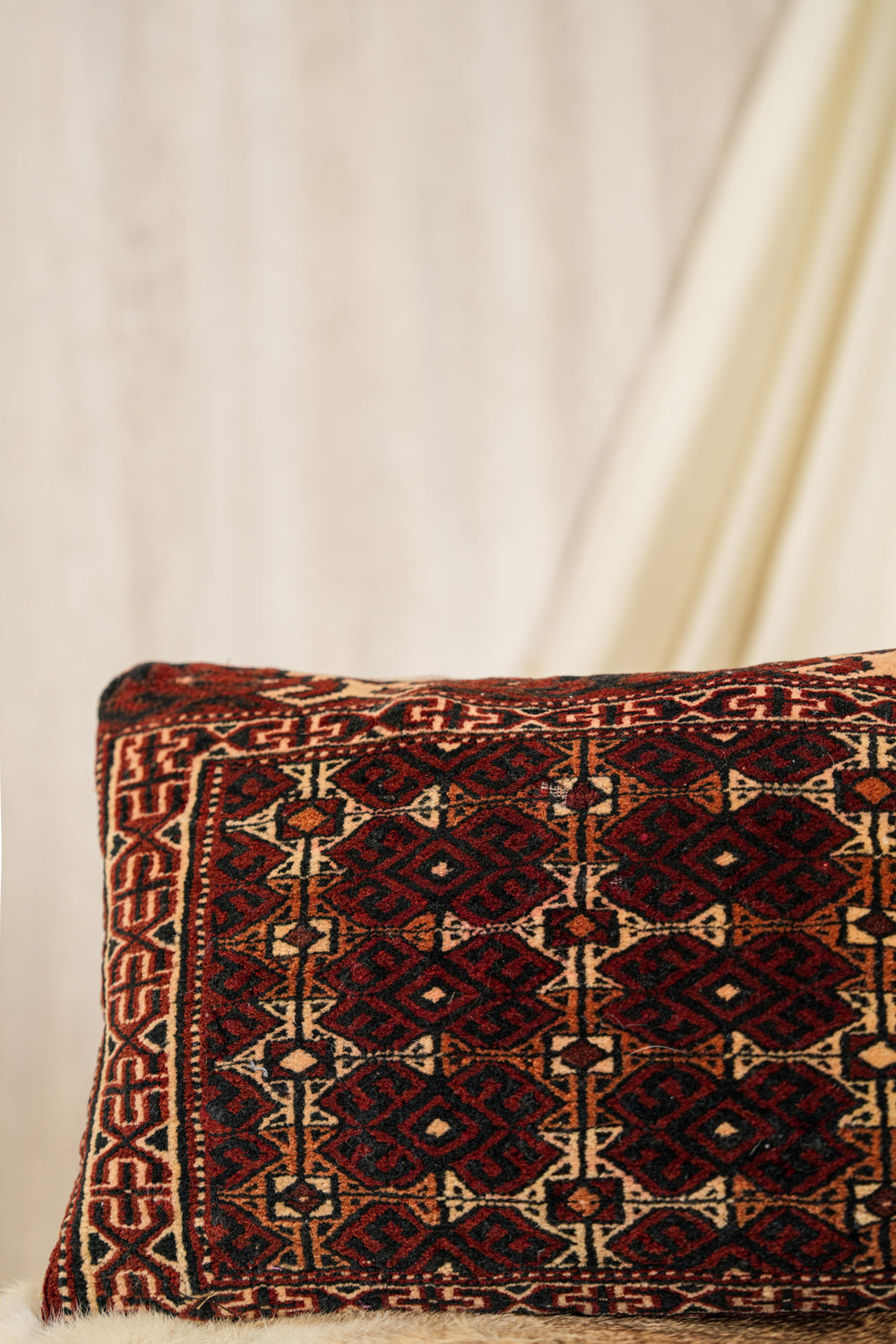 Vintage Turkmen Bag Face Cushion COVER 1'6" X 1'