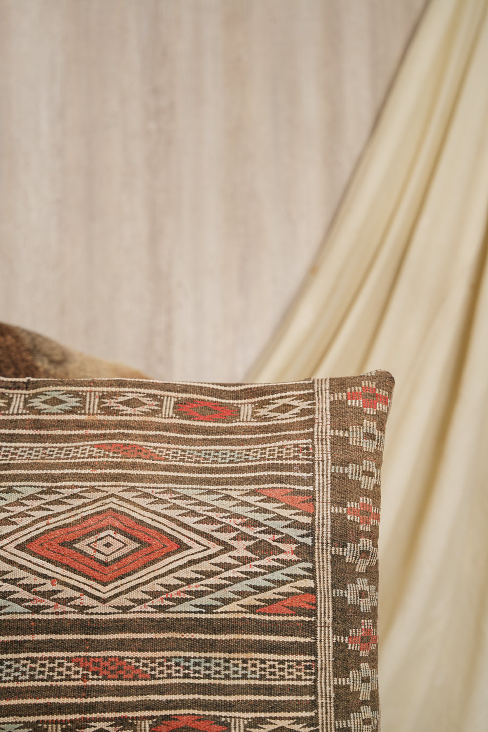 Vintage Tunisian Tribal Cushion Cover 2' x 1'7"