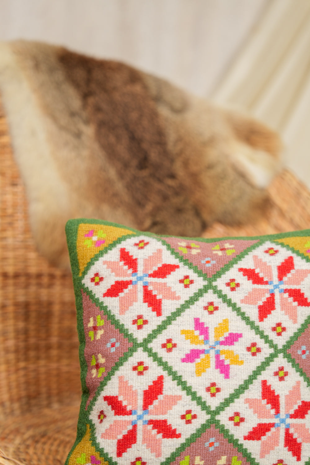 Vintage Swedish Cushion COVER 1'1" X 1'1"