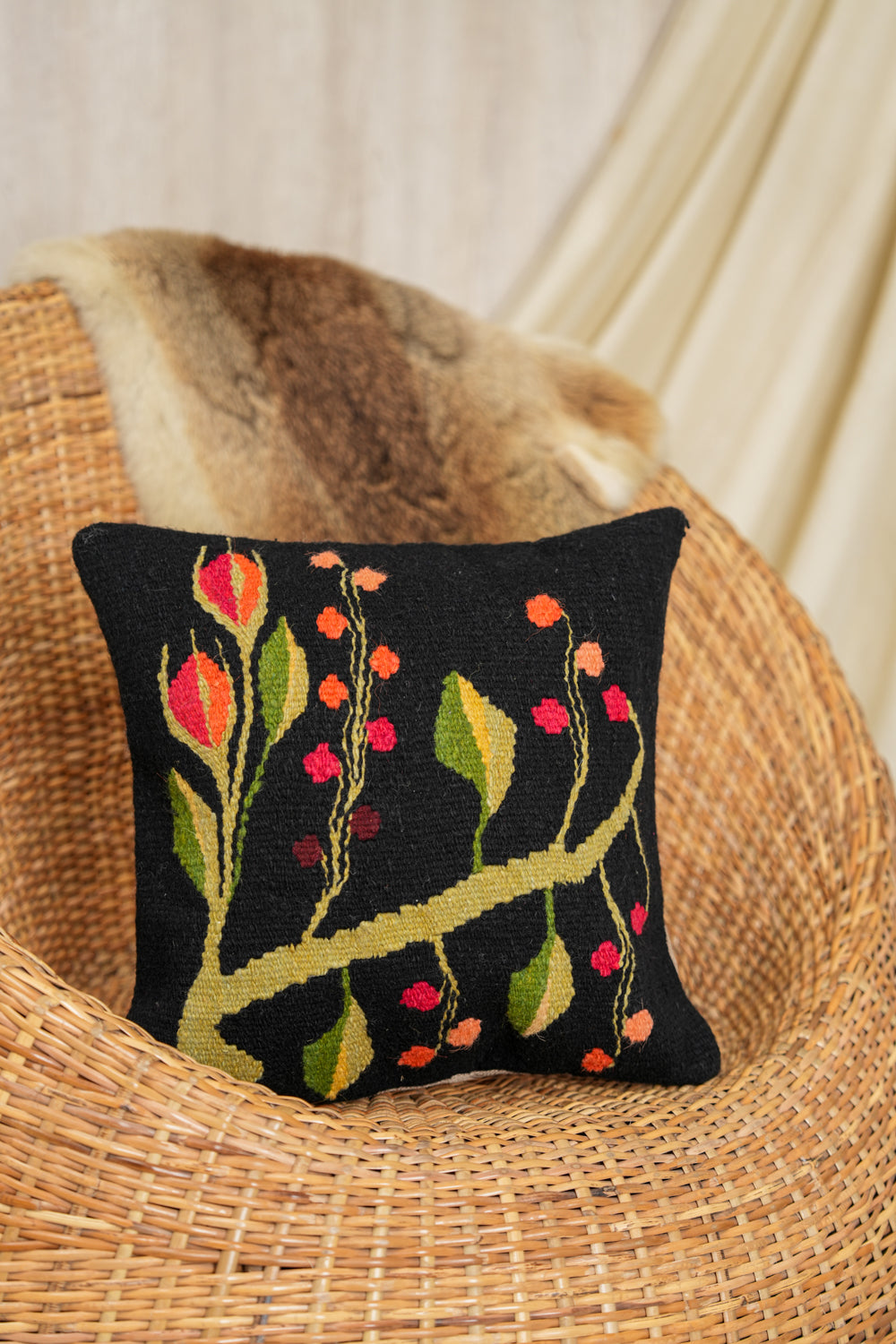 Vintage Romanian CUSHION PAIR 1'3" X 1'3"