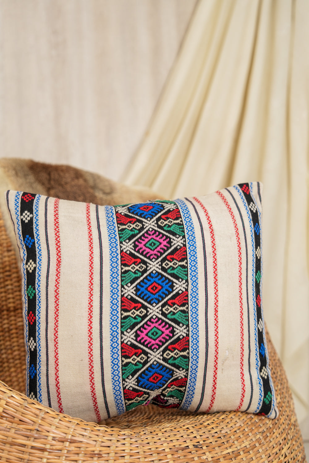 Vintage Scandinavian cushion COVER 1'8" X 1'8"