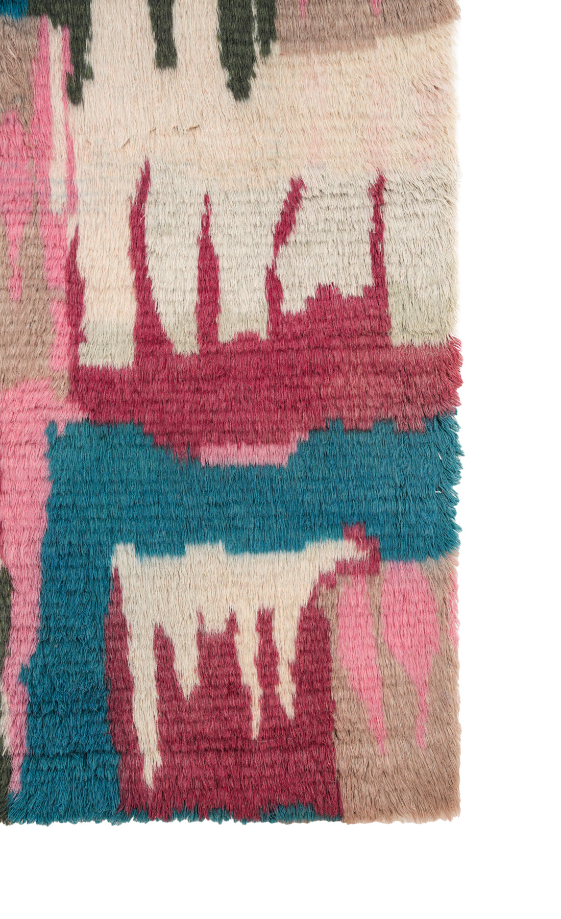 Vintage Moroccan Boujaad Rug 6' X 3'