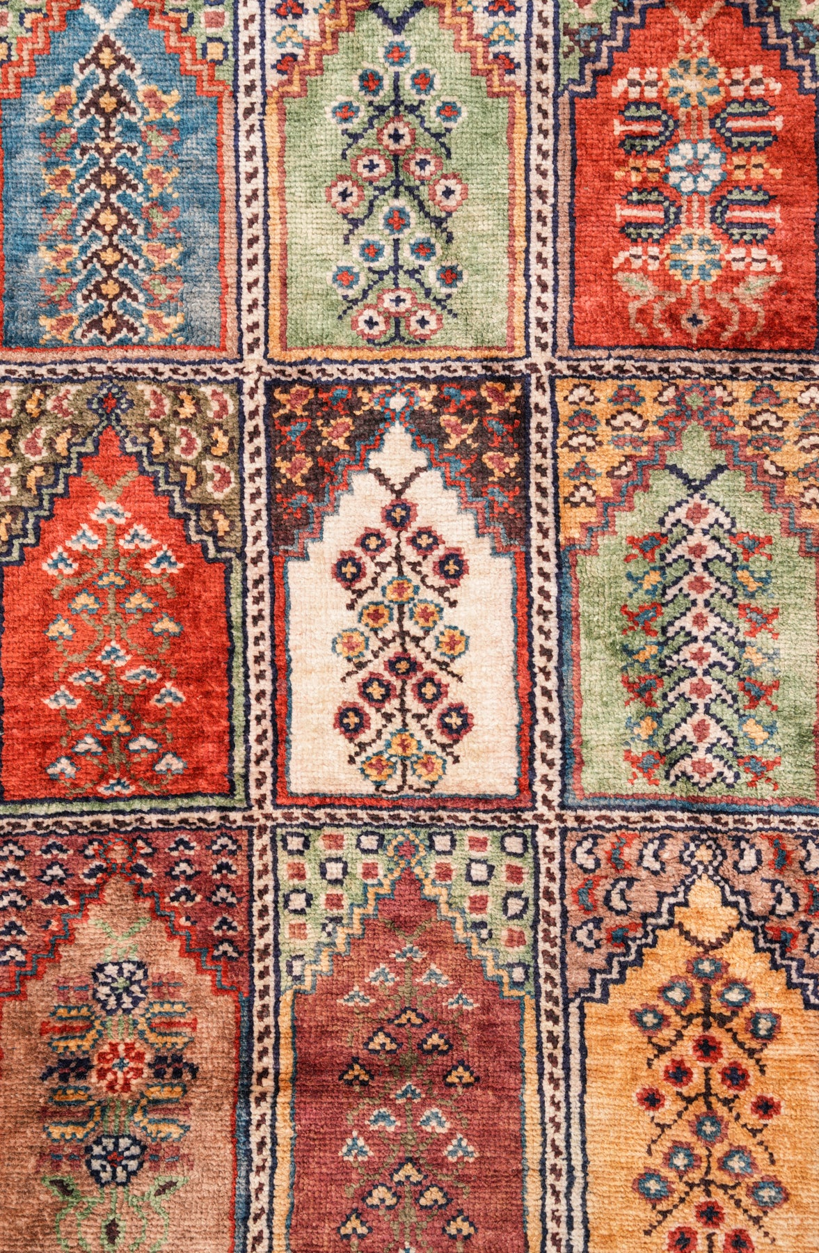 Vintage Turkish Kayseri Silk Rug 3'4" x 2'