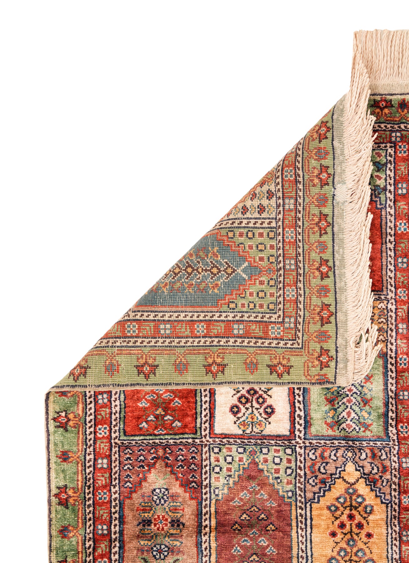 Vintage Turkish Kayseri Silk Rug 3'4" x 2'
