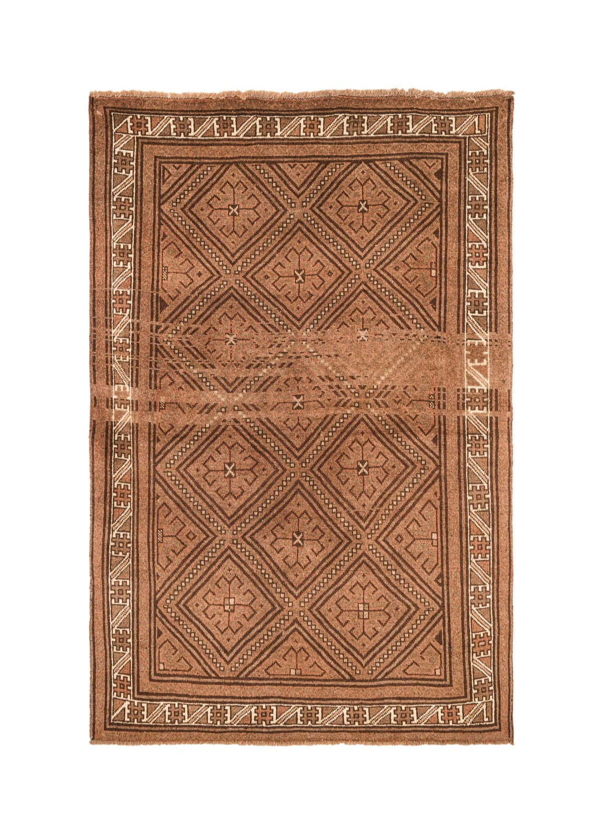 Vintage Turkmen Tribal Rug 7'6" x 5'
