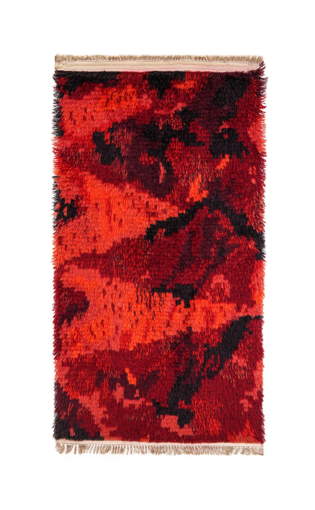 Vintage Swedish Rya Rug 4'7" X 2'7"