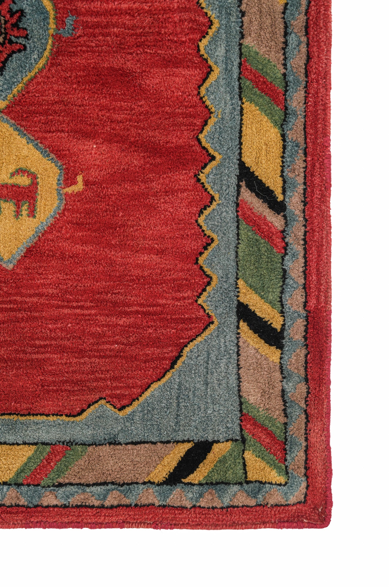 Vintage German Hook Rug 4'10" X 3'1"