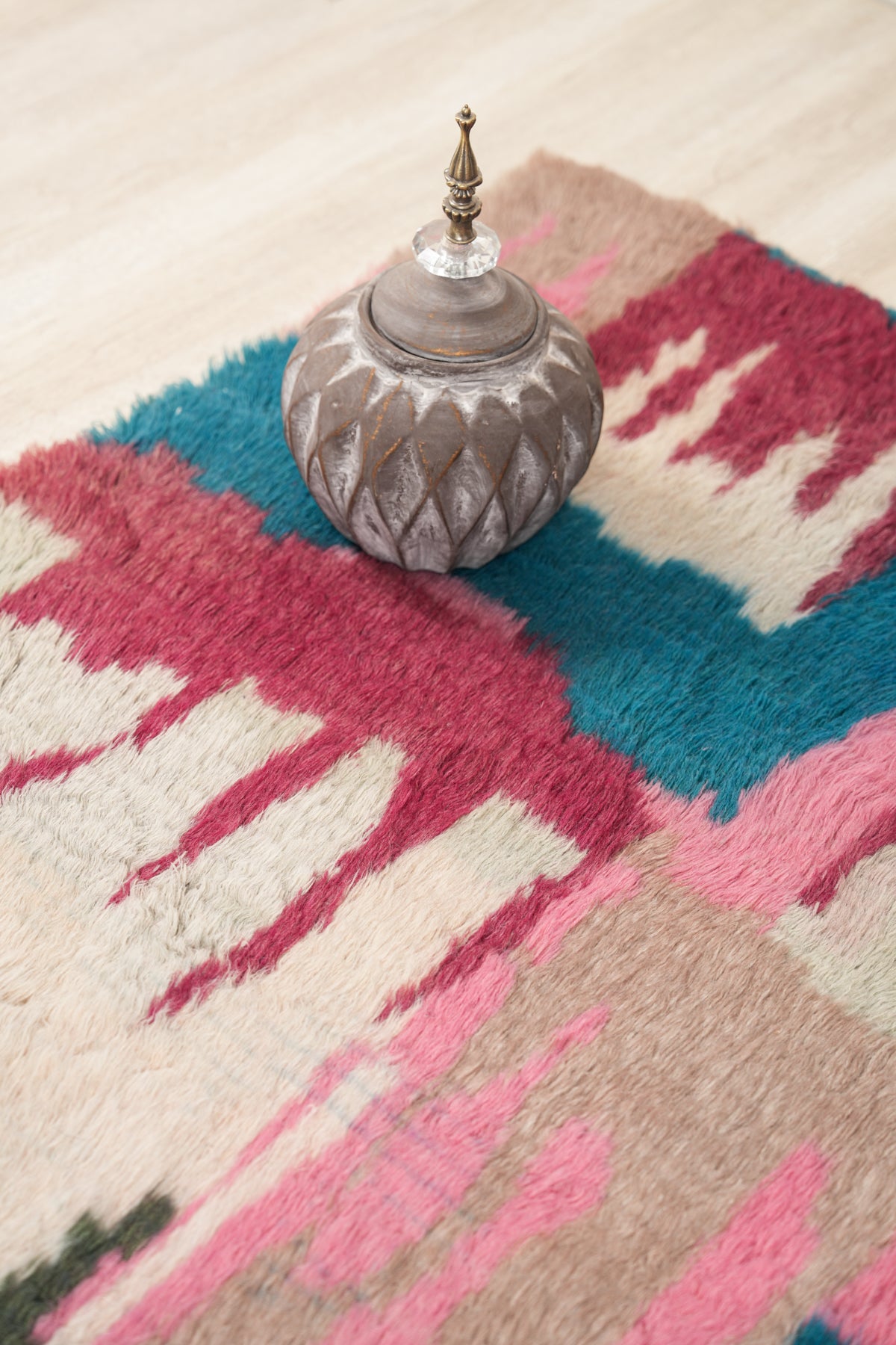 Vintage Moroccan Boujaad Rug 6' X 3'