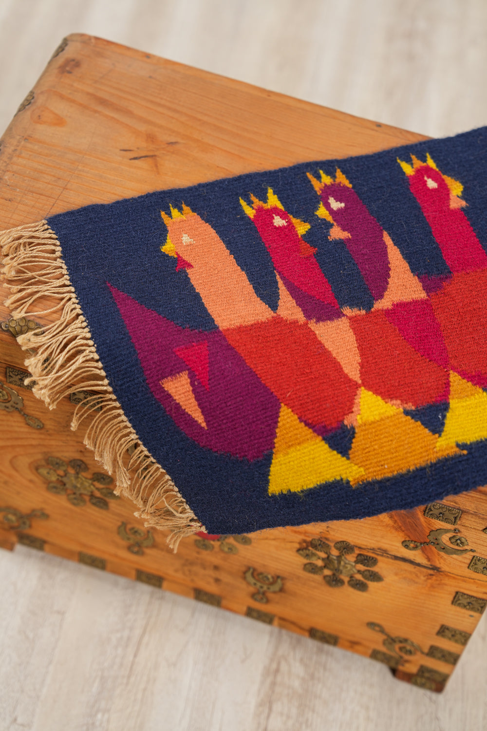 Two Vintage Swedish Tapestries Pictorial 1'7" x 2' / 1'3'' x 1'0''