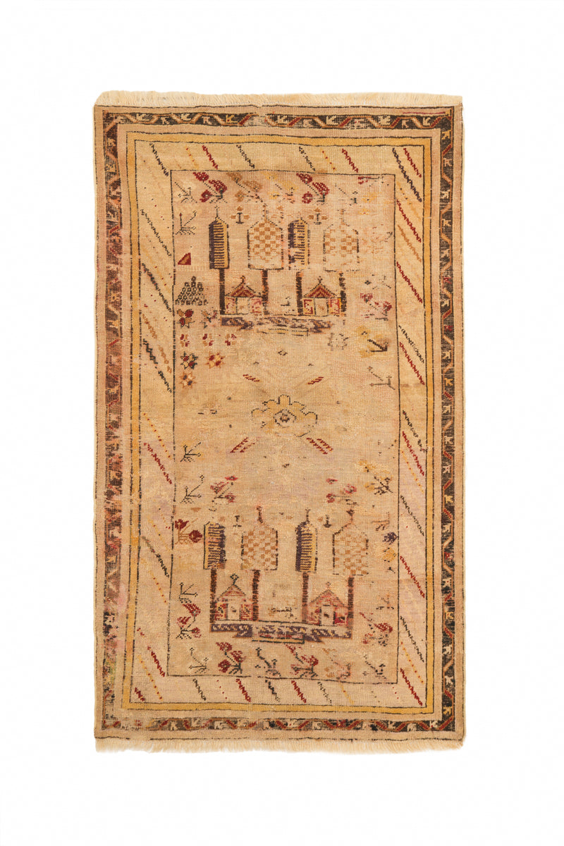 Antique Turkish Kirsehir Prayer Rug 5' x 3'