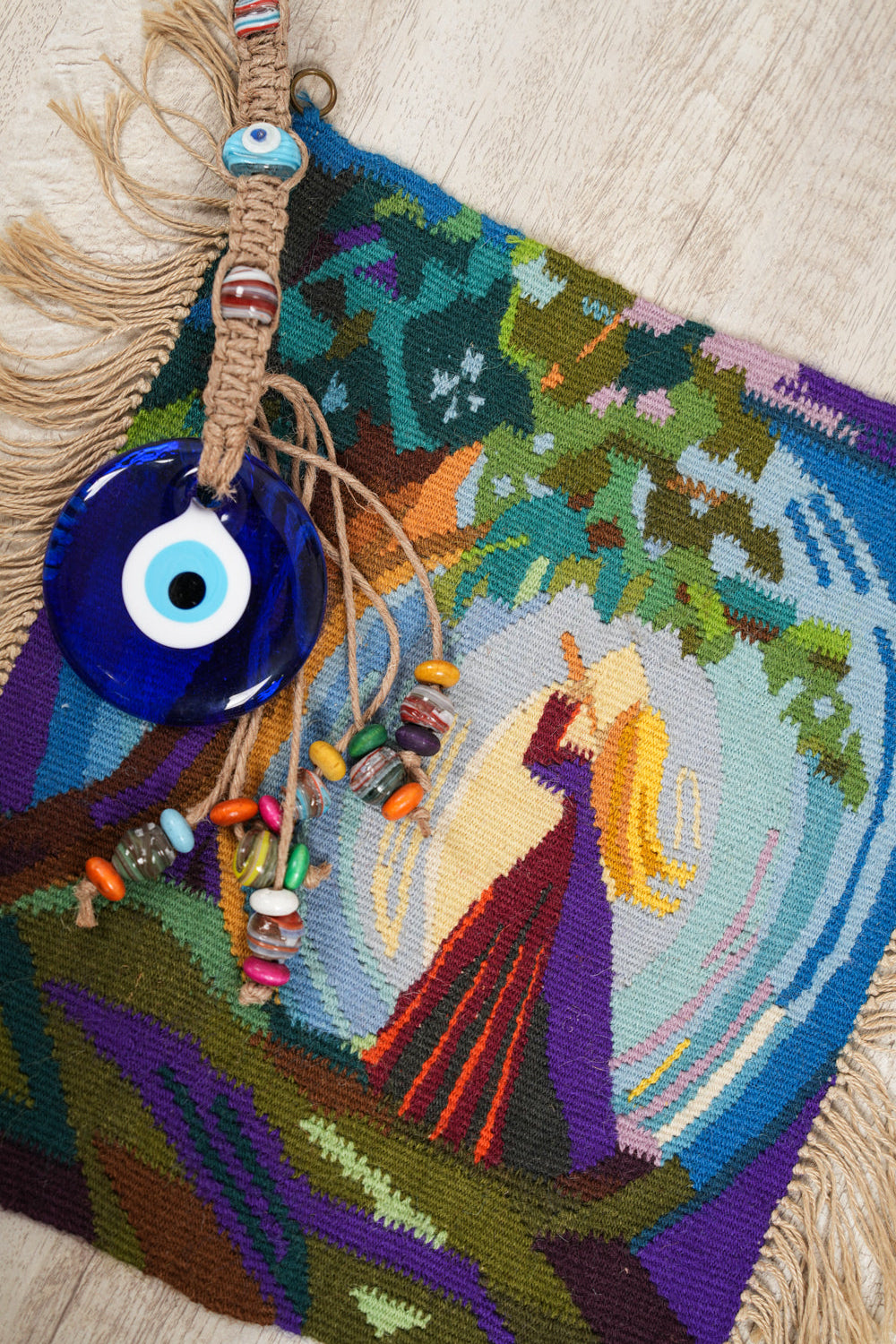 Two Vintage Swedish Tapestries 1'4" x 1'1"- 1' x 1'