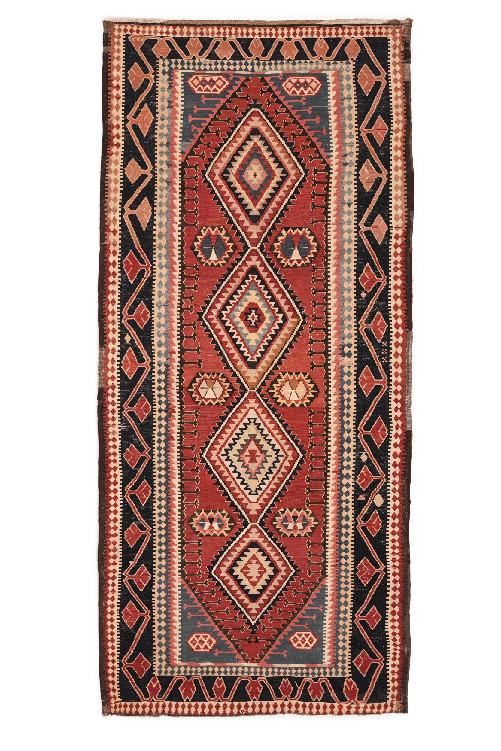 Antique Caucasian Shirvan Kilim 11' x 5'5"