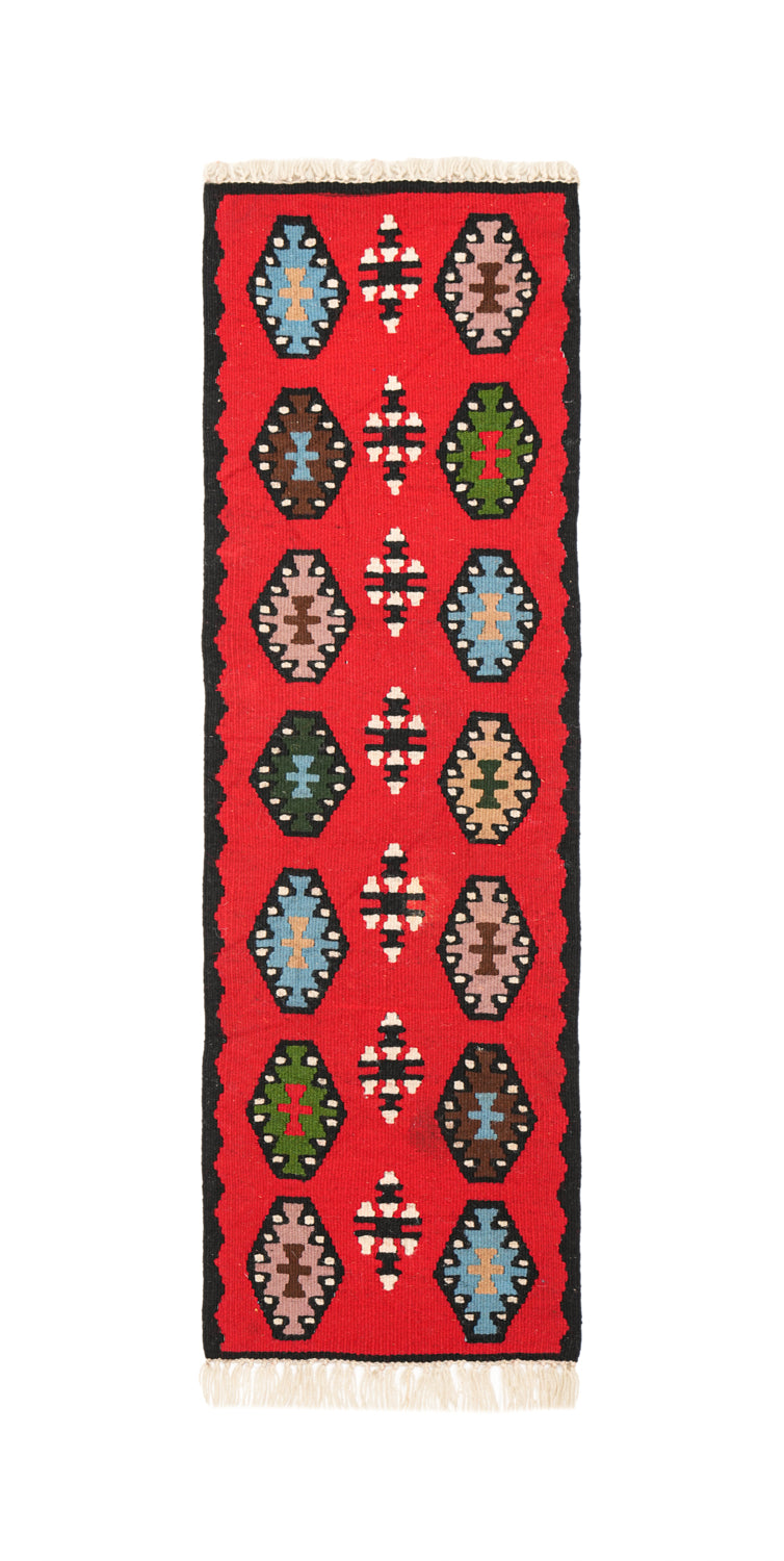 Vintage East European kilim 3'4" x 1'2"