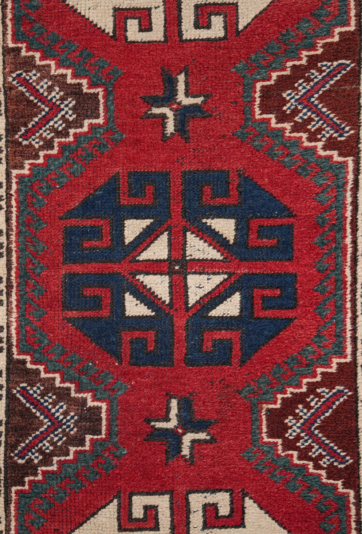 Vintage Turkish Runner Rug 9'2" X 2'4"