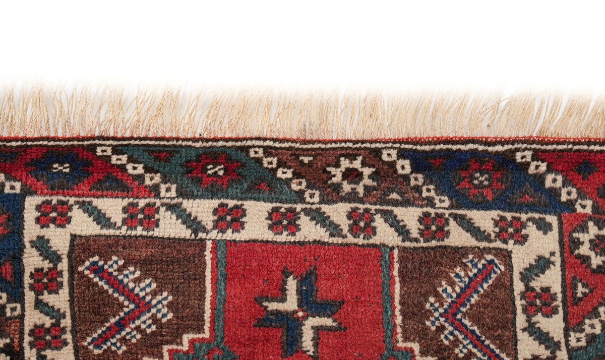 Vintage Turkish Runner Rug 9'2" X 2'4"