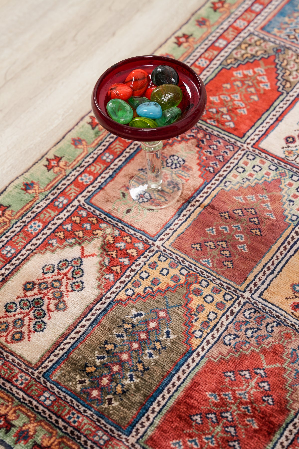 Vintage Turkish Kayseri Silk Rug 3'4" x 2'