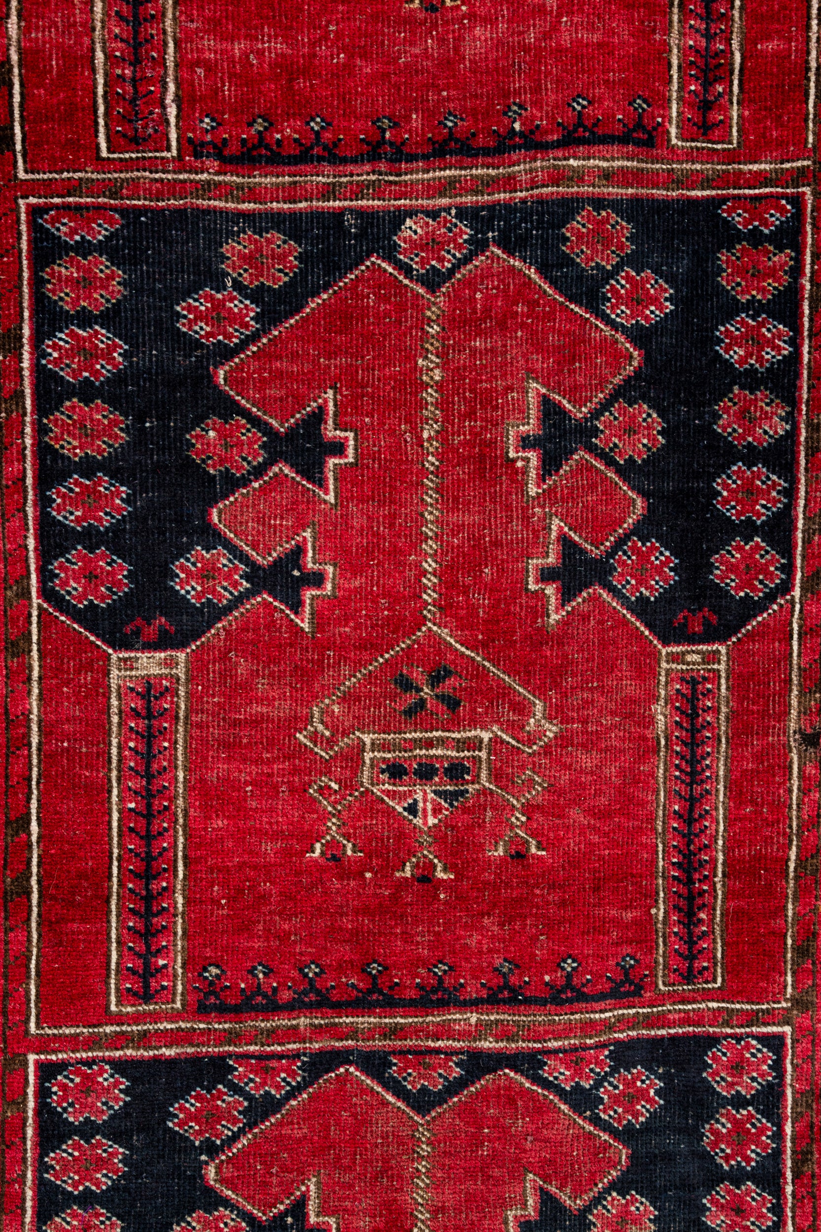 Vintage Turkmen Tribal Rug 7' x 3'10"