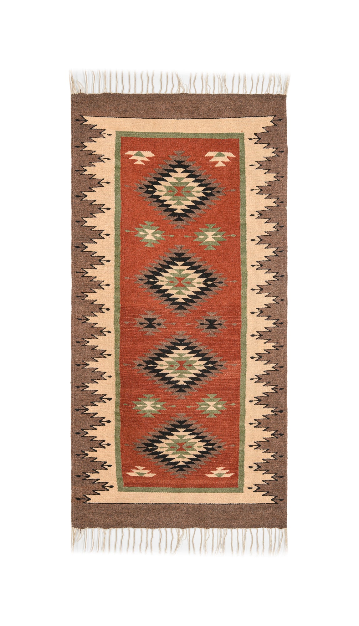 Vintage Mexican Zapotec Kilim 5' x 2'5"