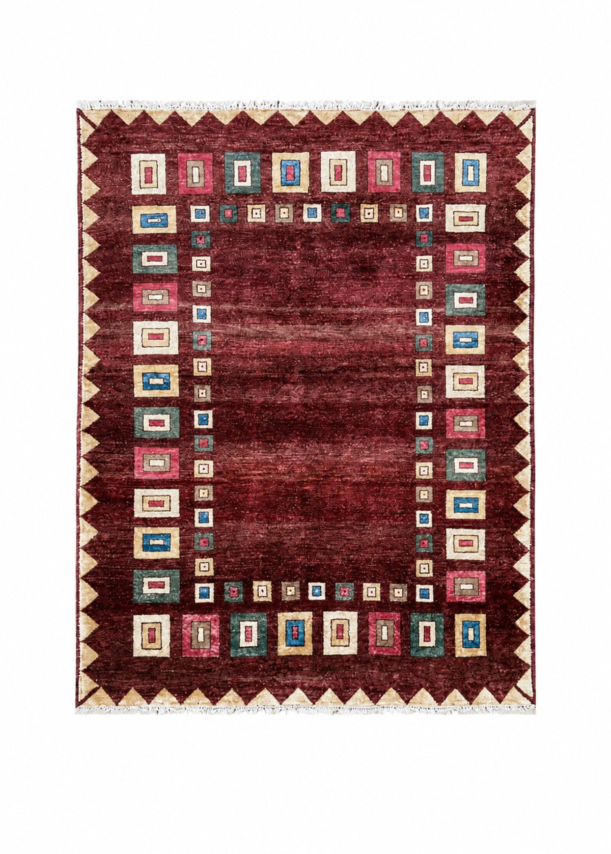 VINTAGE Afghan GABBAH RUG 6'2" x 4'8"
