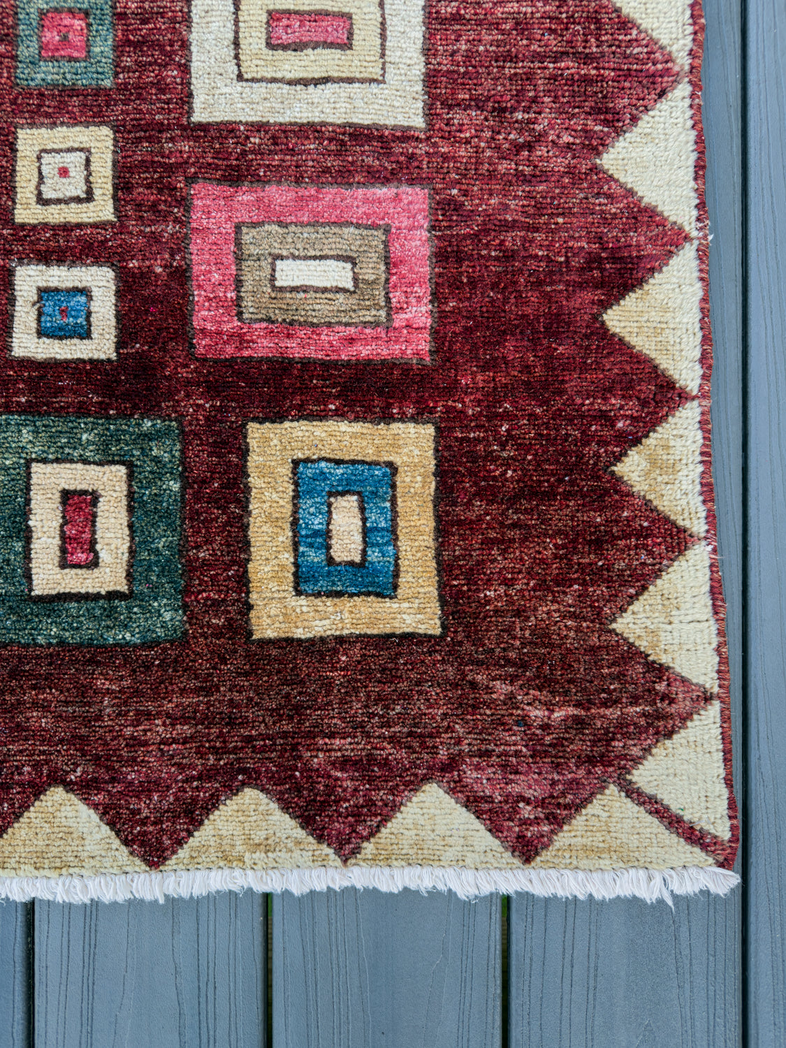 VINTAGE Afghan GABBAH RUG 6'2" x 4'8"