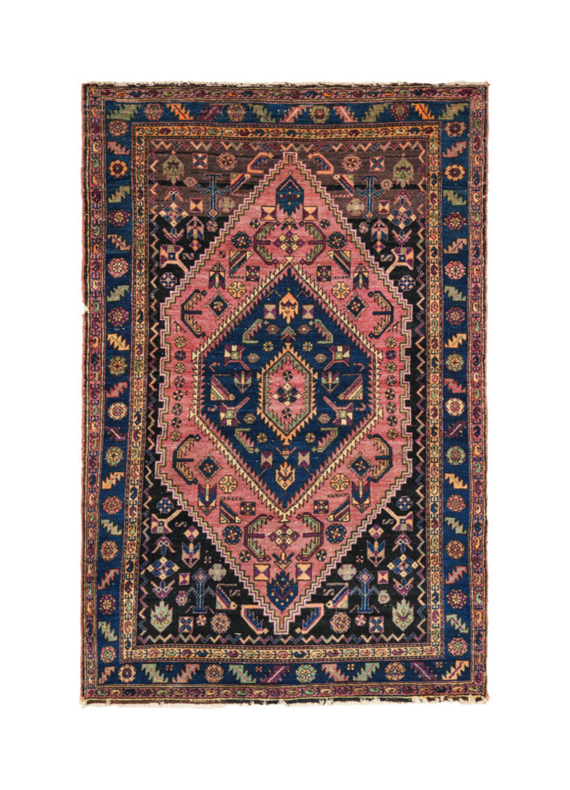 Persian Hamadan Rug 6.7x4.5 ft